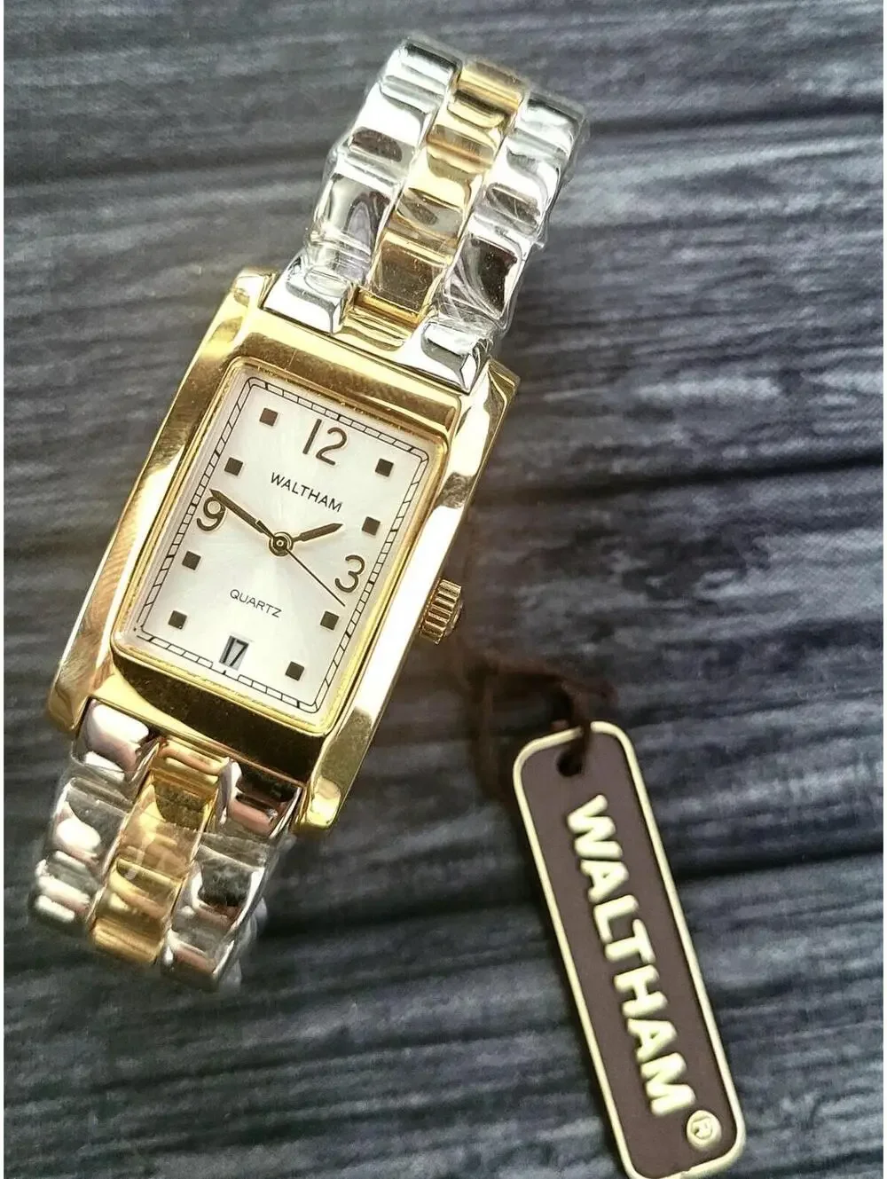 Brand New Vintage Waltham 2 Tone White‎ Enamel Men's Watch